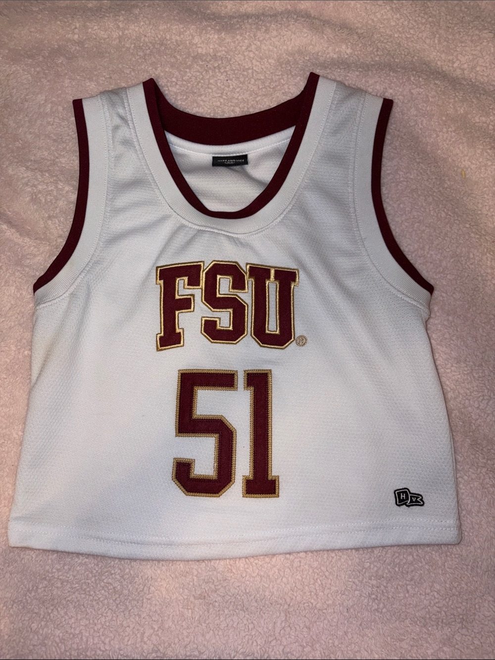 FSU White & Garnet Athletic Jersey Tank Top - Unbranded